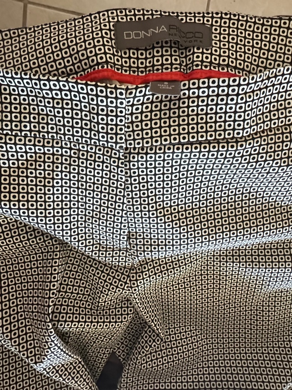 Donna Ricco Black and White Dress Pants